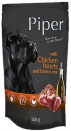 Piper Pouch Adult With Chicken Hearts and Brown Rice 500gr