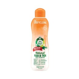 TropiClean Natural Flea & Tick Dog Shampoo Maximum Strength Αντιπαρασιτικό Σαμπουάν για ενήλικους Σκύλους & κουτάβια 355ml